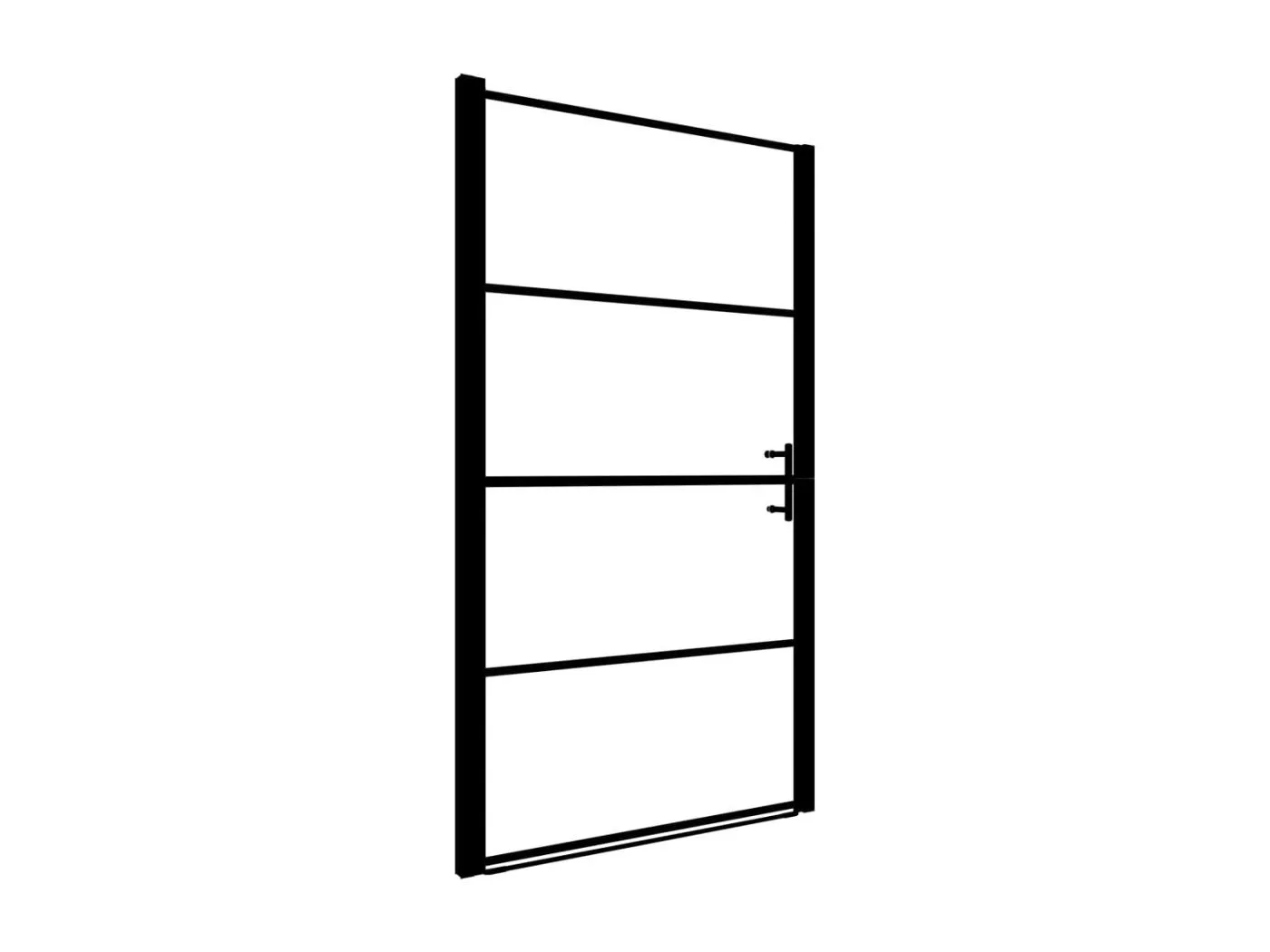 Danesfort  Duschtür Mattes Hartglas 100x178 cm Schwarz