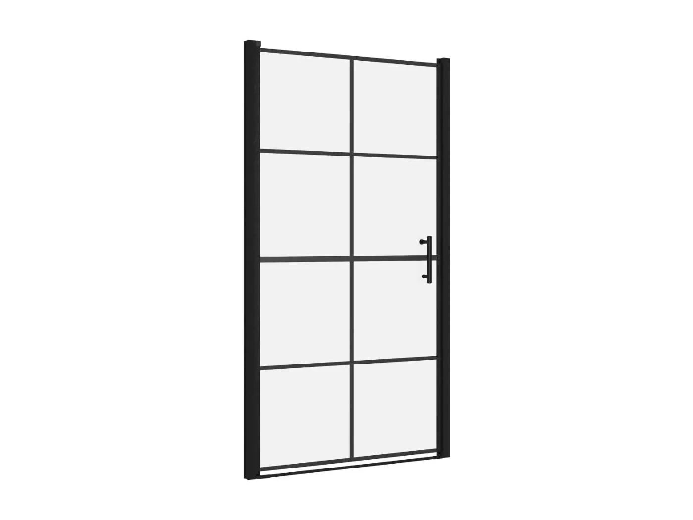 Juhani  Duschtür Hartglas 100x178 cm Schwarz