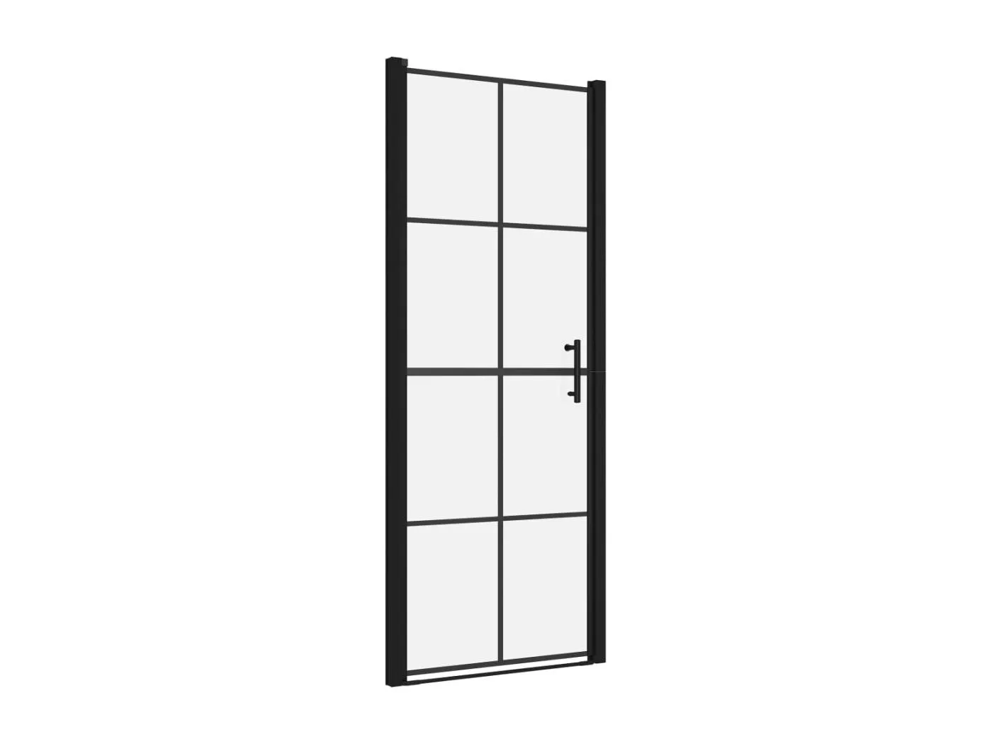 Juhani  Duschtür Hartglas 81x195 cm Schwarz