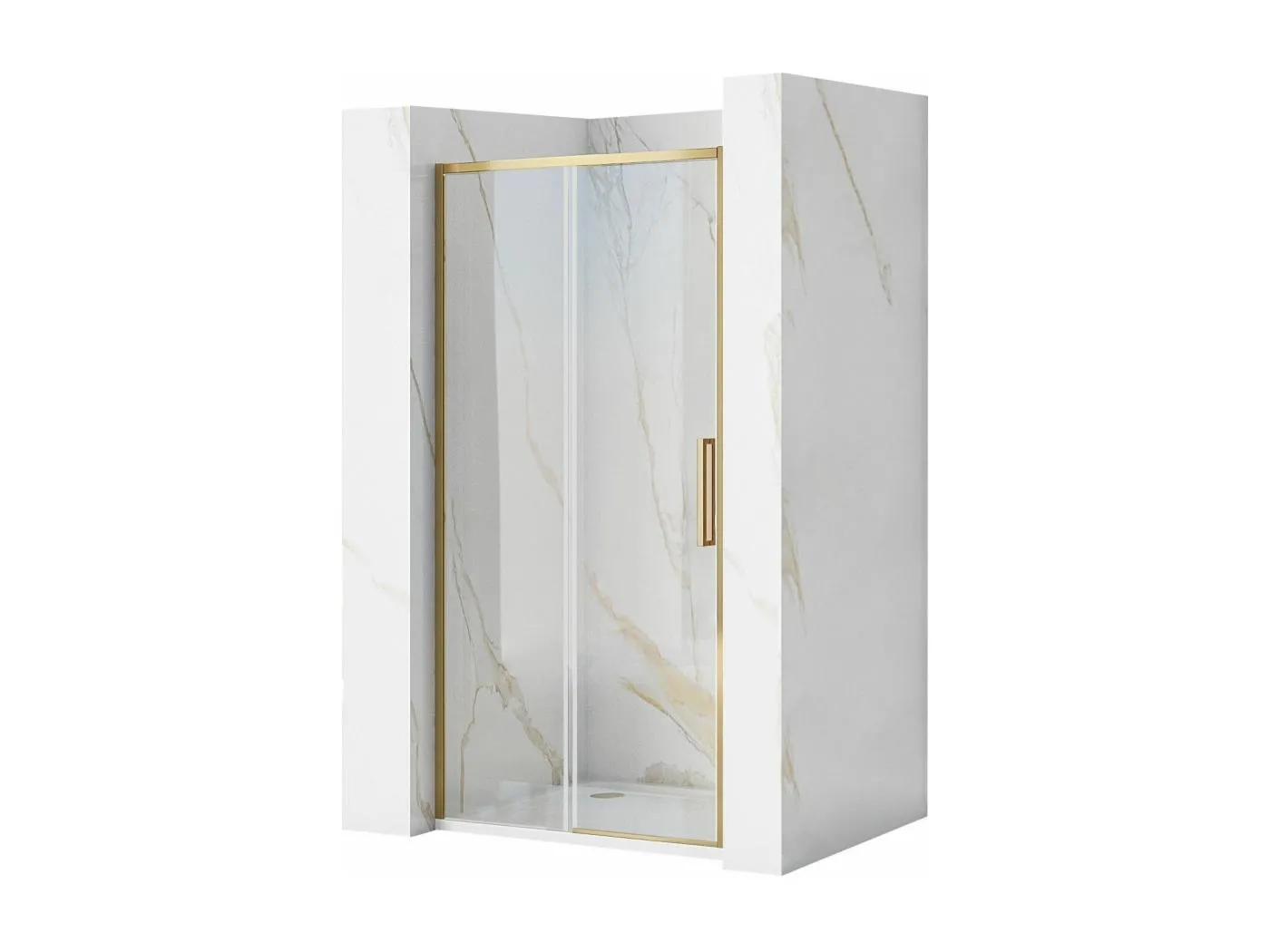 Duschtür Schiebetür Rea Rapid Slide 100 Brush Gold