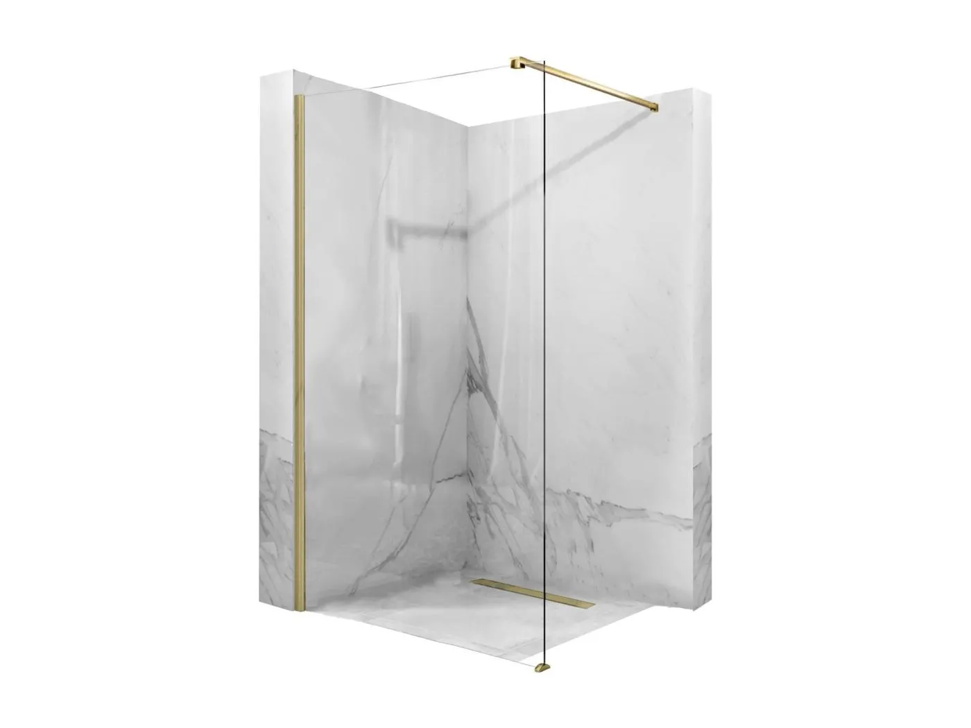 Duschwand Rea Aero 120 Brush Gold