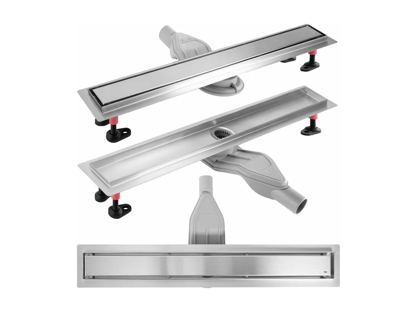 Duschrinne Rea Neox Superflow 600 Brush Steel