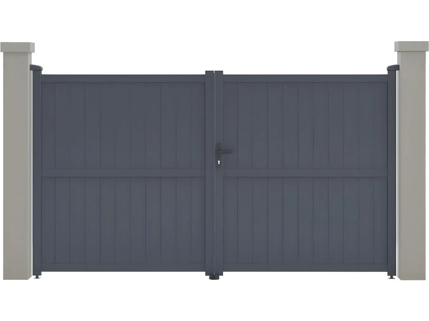 Gartentor aus Aluminium "Maurice" - 299,5 x 155,9 cm - Grau