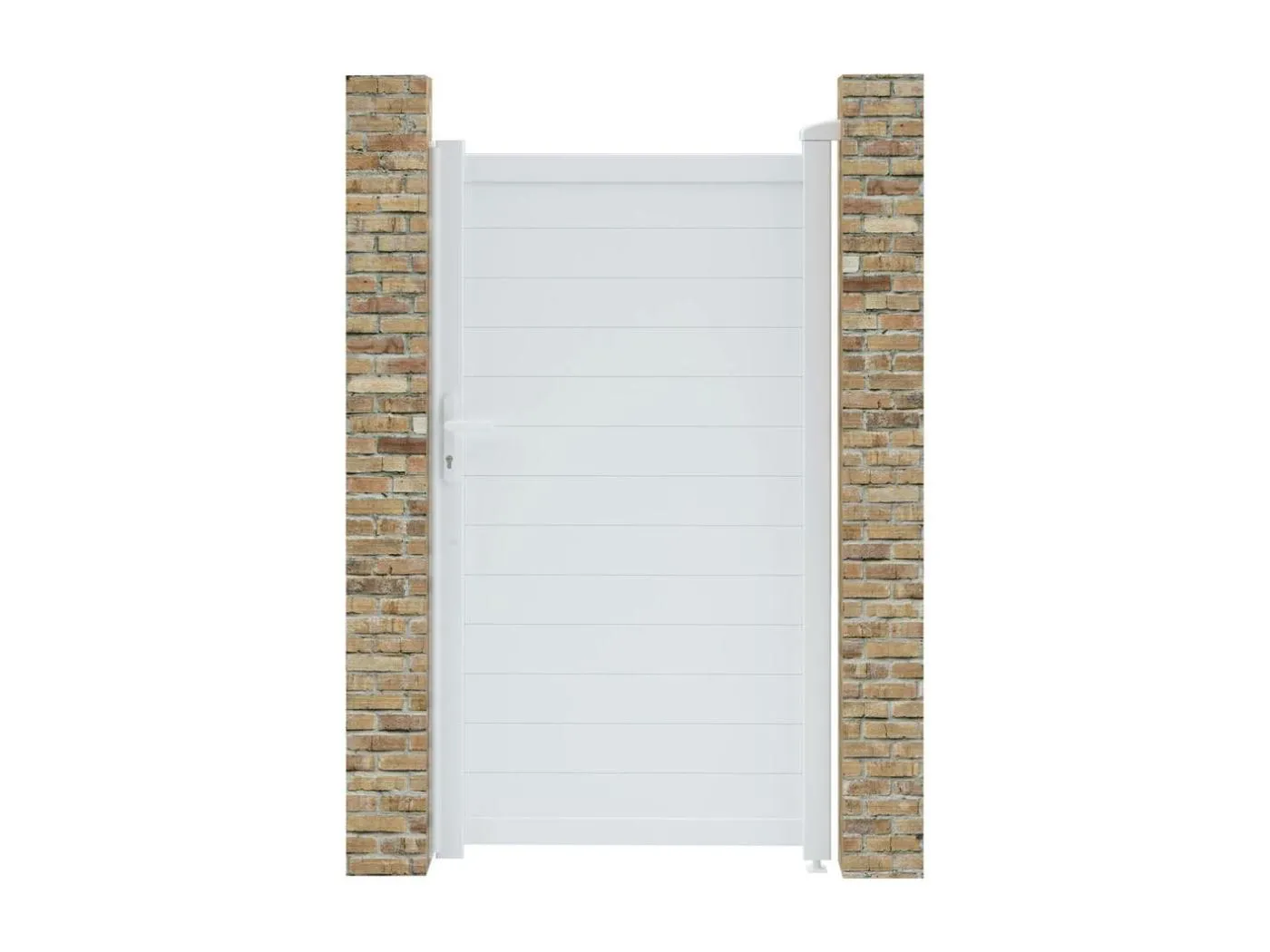Gartentor aus Aluminium "Eric" - 101,2 x 180,9 cm - Weiß