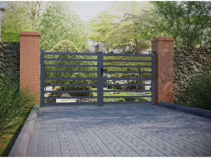 Aluminium-Gittertor "Martin" 300 x 140 cm Grau