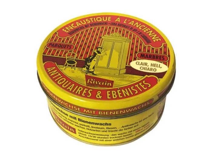 Enkaustik für Helles Holz 250ml - Reinigt, Pflegt, Schützt und Bringt zum Glänzen - Für Möbel, Holzarbeiten, Parkett, Marmor, Fliesen