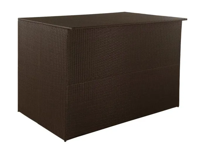 Garden-Auflagenbox Braun 150x100x100 cm Poly Rattan