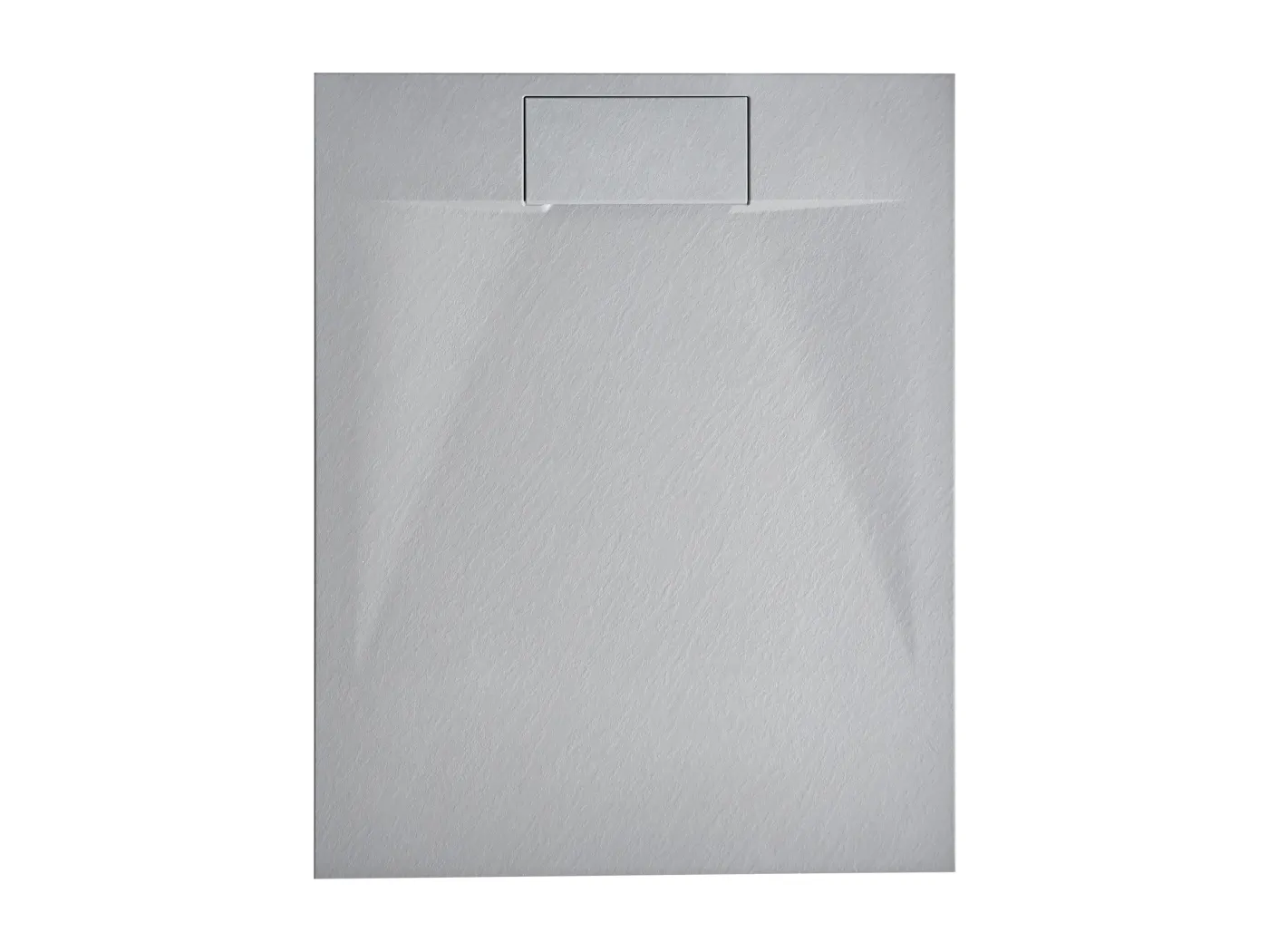 SMC Duschwanne mit Ablaufrinne 80x100 cm Steinoptik grau 3 cm hoch Azzuro