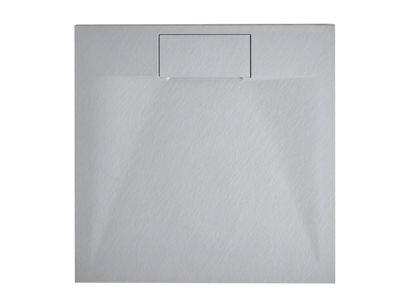 SMC Duschwanne mit Ablaufrinne 90x90 cm Steinoptik grau 3 cm hoch Azzuro