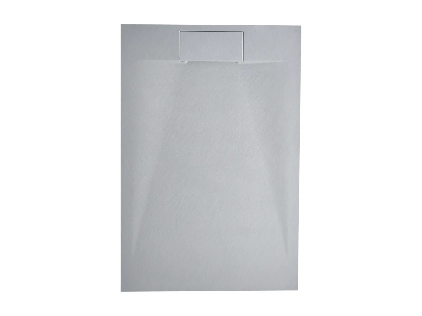 SMC Duschwanne mit Ablaufrinne 80x120 cm Steinoptik grau 3 cm hoch Azzuro