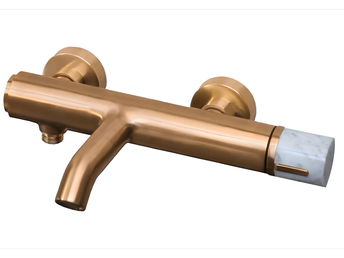 Mischbatterie Badewanne-Dusche aus Kupfer und Marmor Essebagno