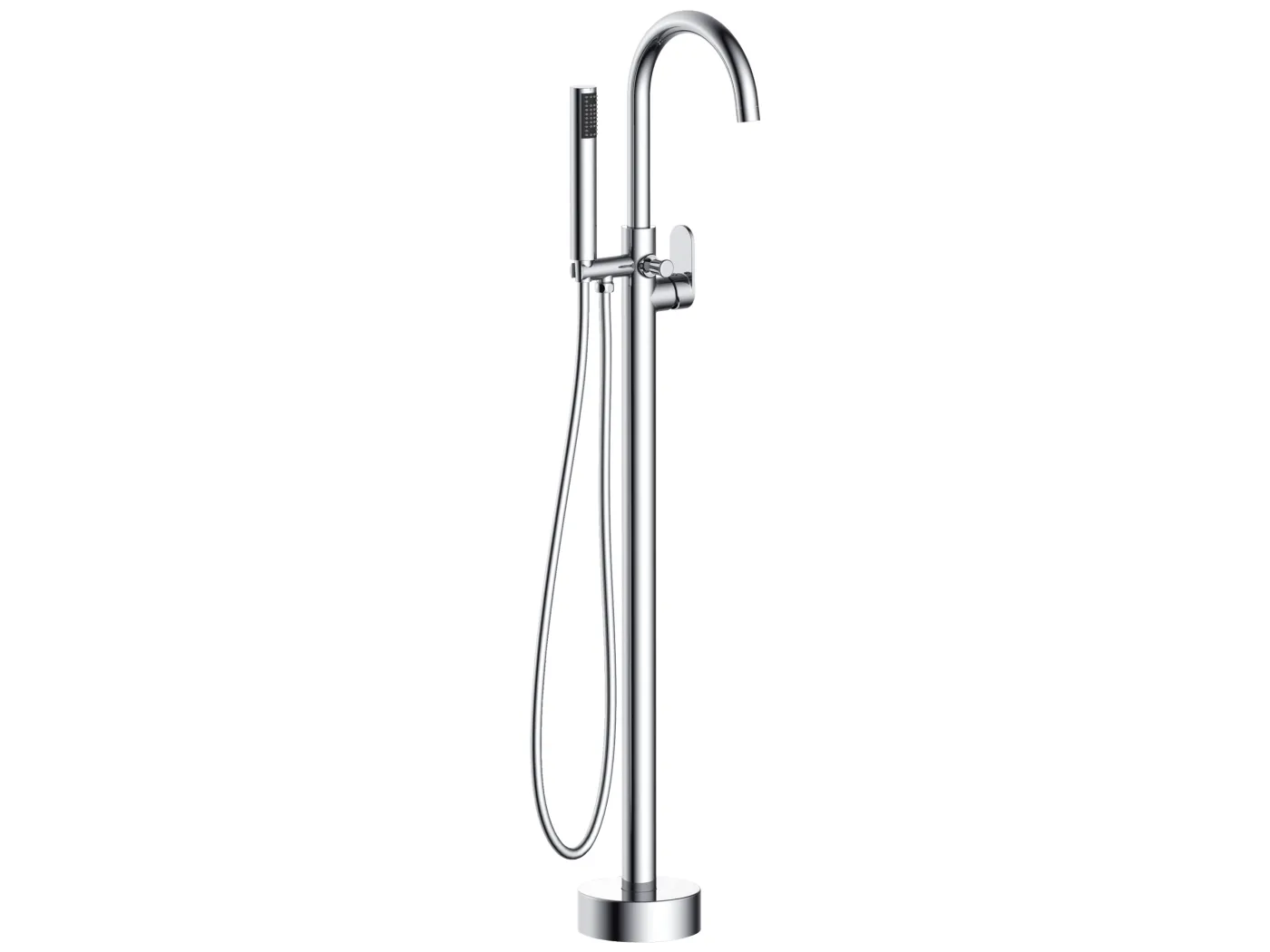 Charme Mechanische Chrom-Bodenstütze für freistehende Badewanne Essebagno