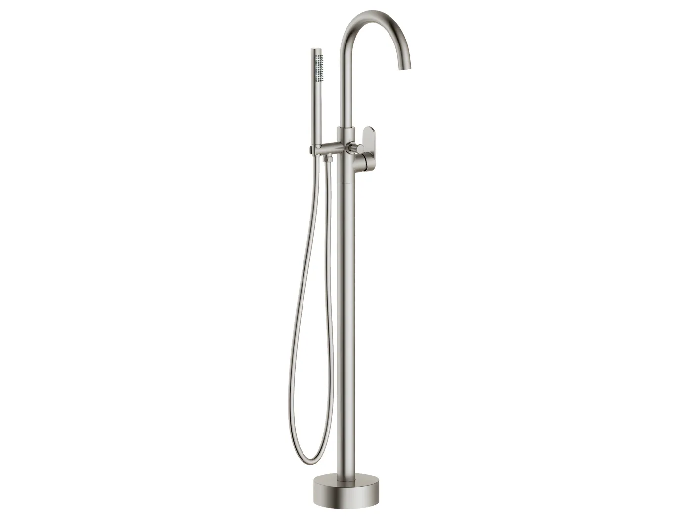 Charme II Mechanische Bodensäule für Sitzbadewanne Edelstahloptik Essebagno