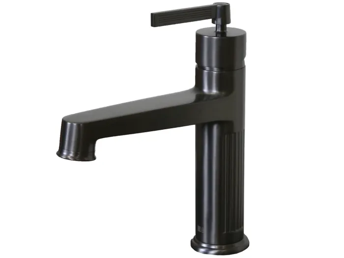 Louxor Waschbeckenmischer niedrig grau gun metal Essebagno
