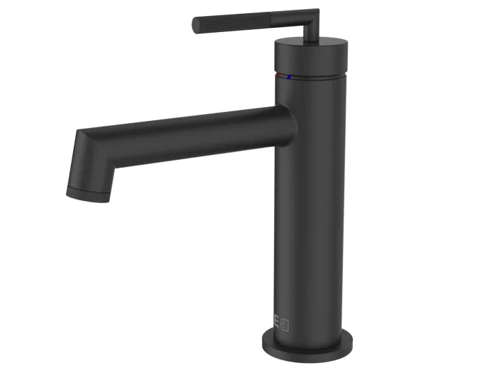 Portofino niedriger Waschtischmischer schwarz matt Essebagno