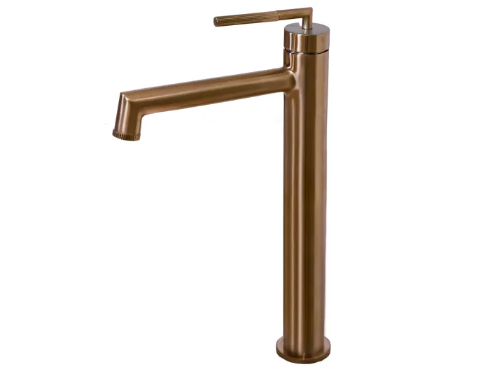 Portofino hoher Waschtischmischer aus gebürstetem Kupfer Essebagno