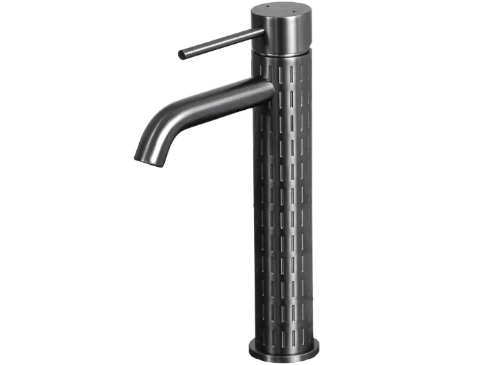 Architek hoher Waschtischmischer grau gun metal Essebagno