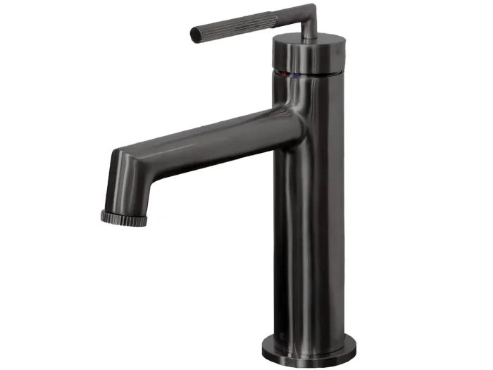 Portofino niedrig Waschbeckenmischer grau gun metal Essebagno