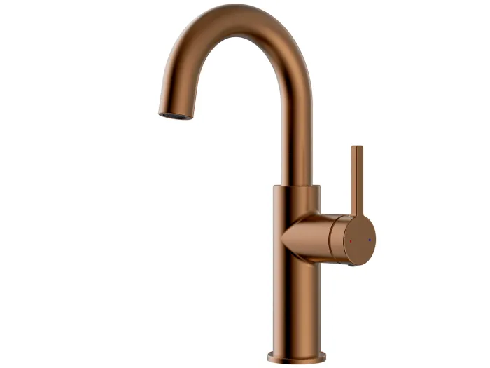 Reflet Hoher Waschtischmischer Kupfer gebürstet Essebagno