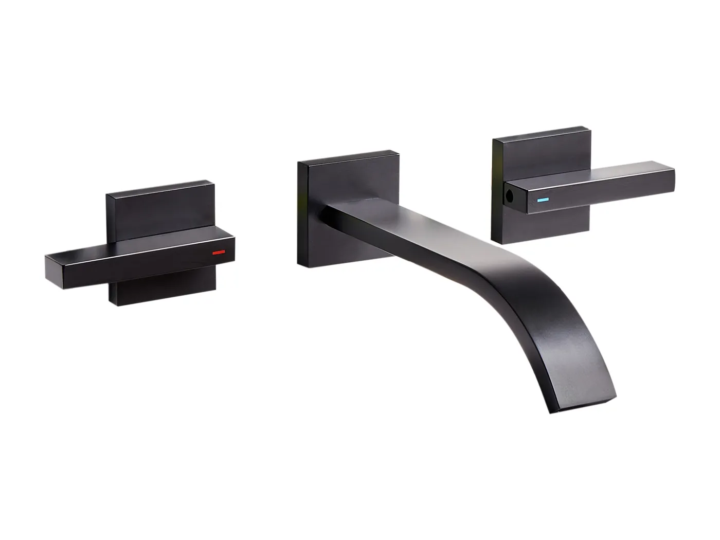 Wandmontierte Waschtischarmatur BERRACO Schwarz
