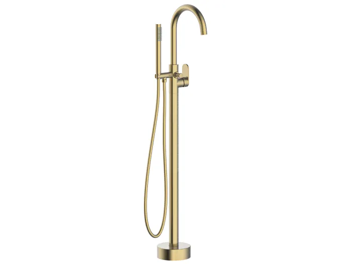 Charme II Mechanische Bodensäule für Sitzbadewanne gebürstetes Gold Essebagno