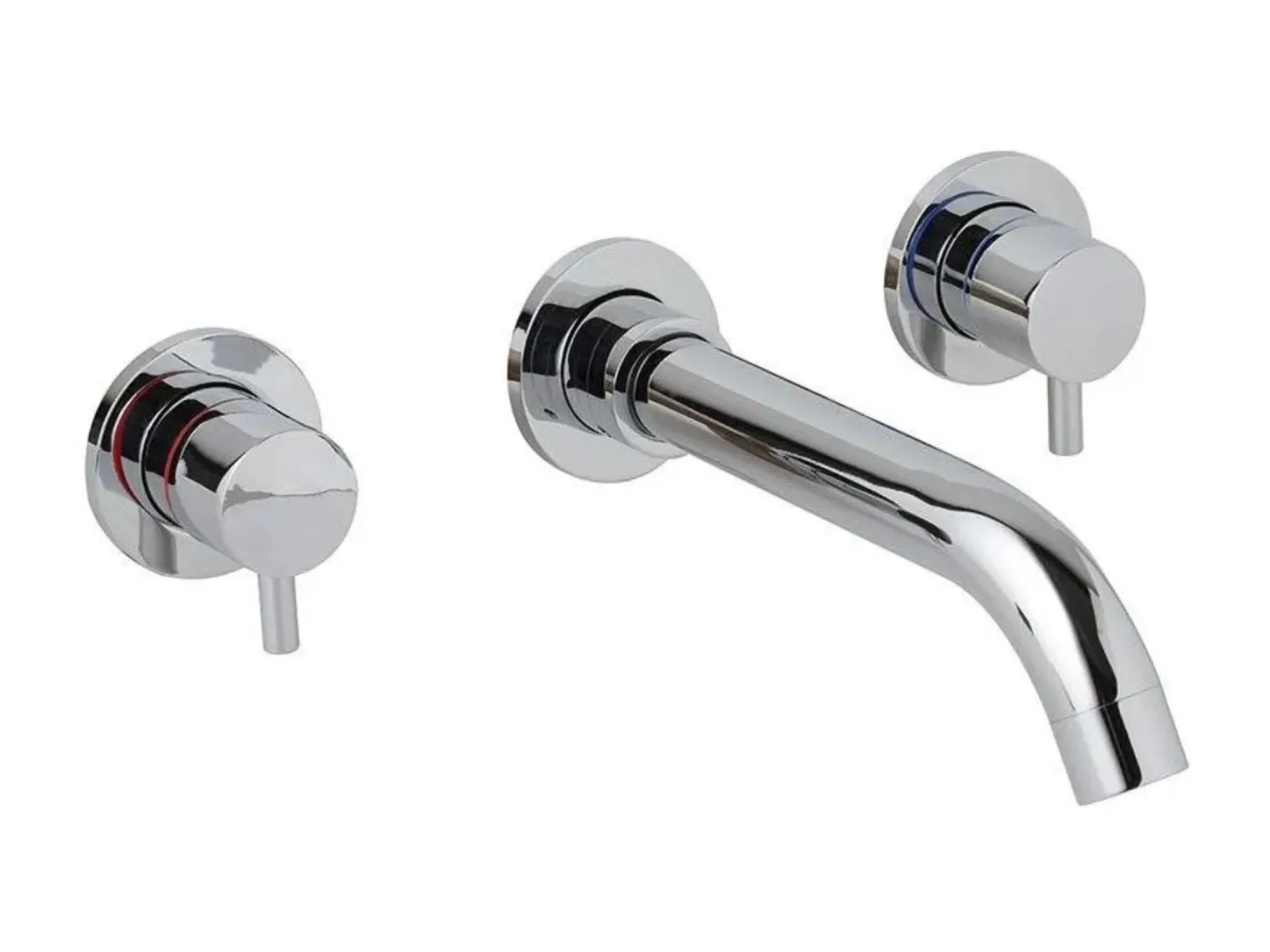 "Ismara" Wand-Waschtischmischer aus verchromtem Messing