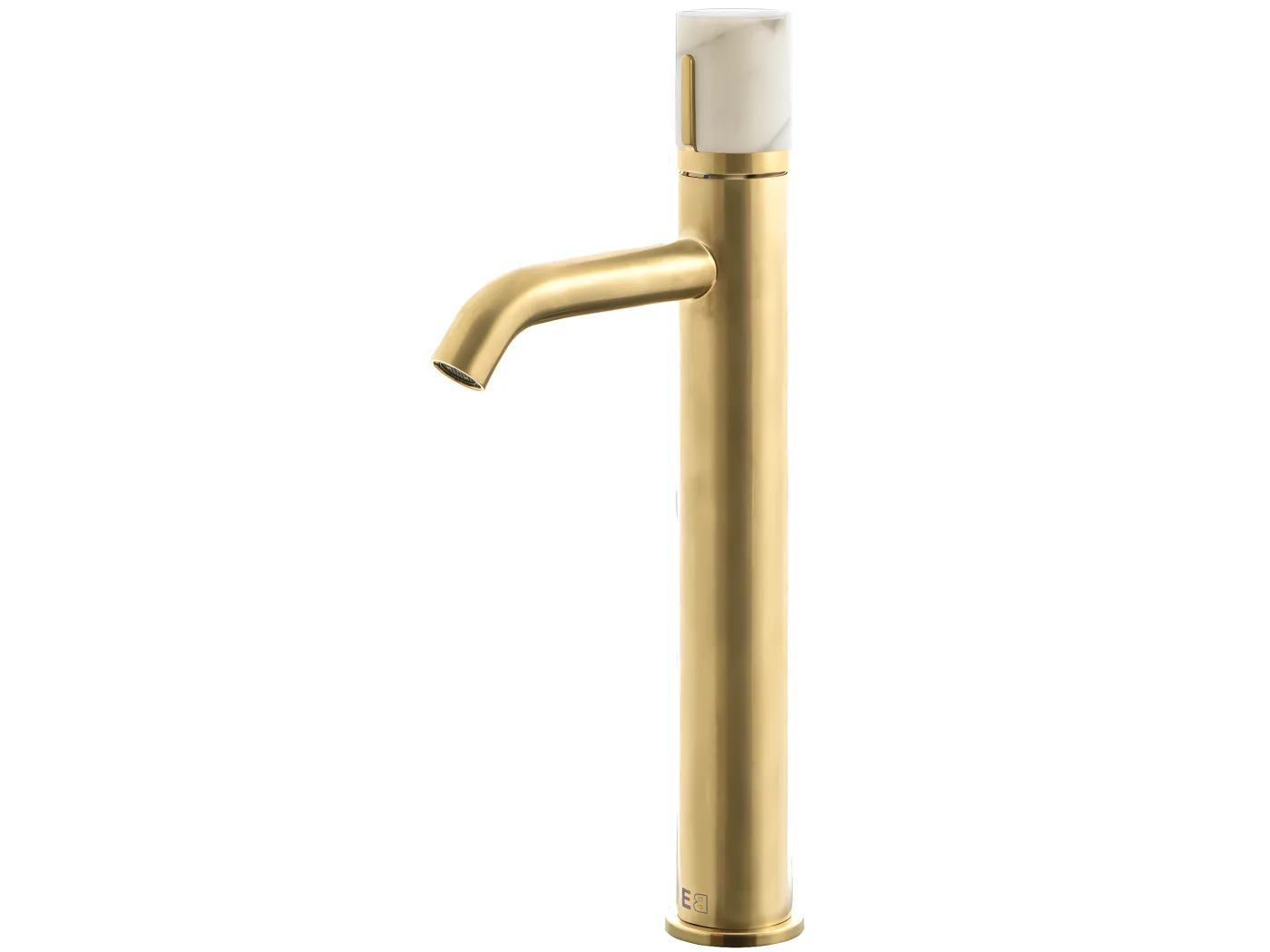 Manopola Waschtischmischer hoch gebürstetes Gold Marmor Essebagno