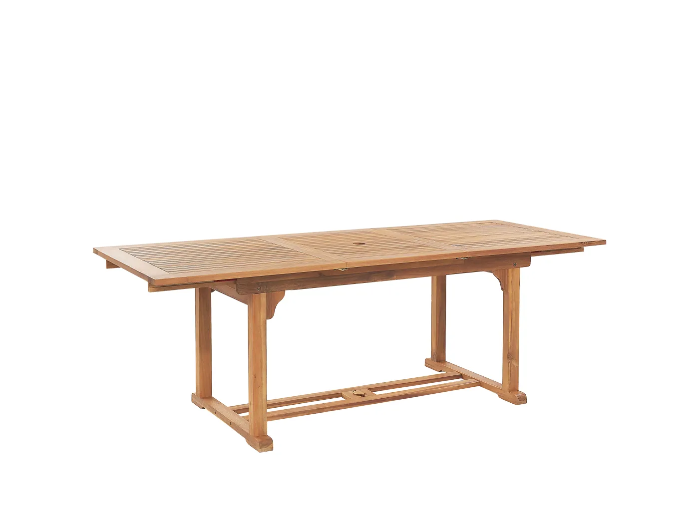 XXL-Ausziehtisch aus 100% Akazienholz rechteckig hellbraun Java