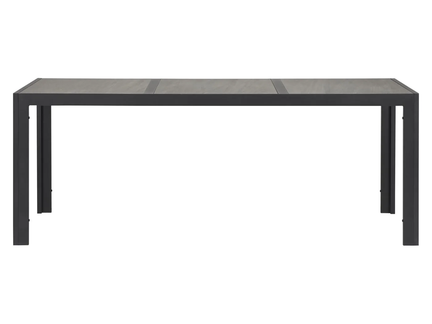 Komma Gartentisch 195 x 90 cm, schwarz und grau.