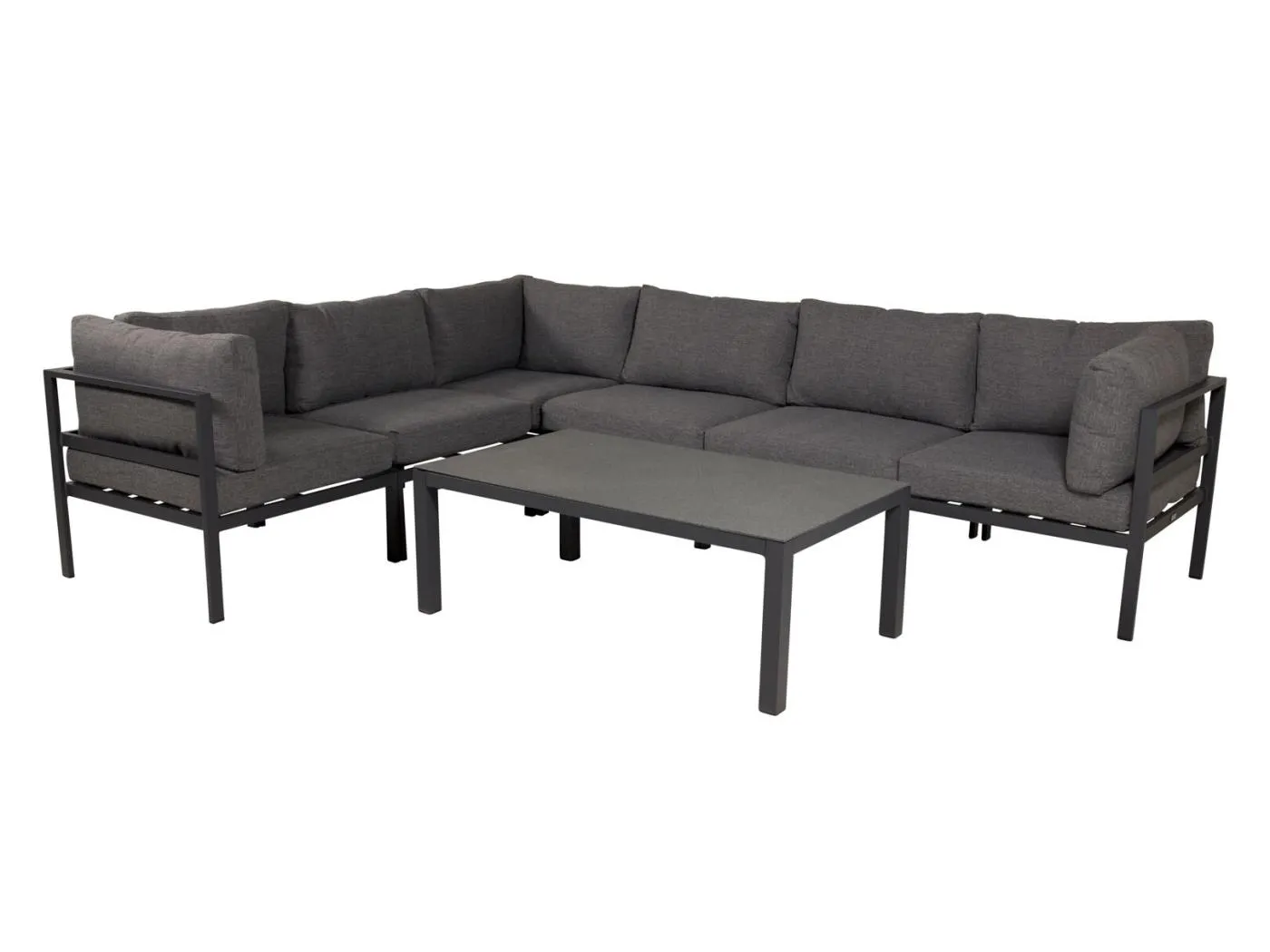 Copacabana Couchtisch schwarzes Glas.