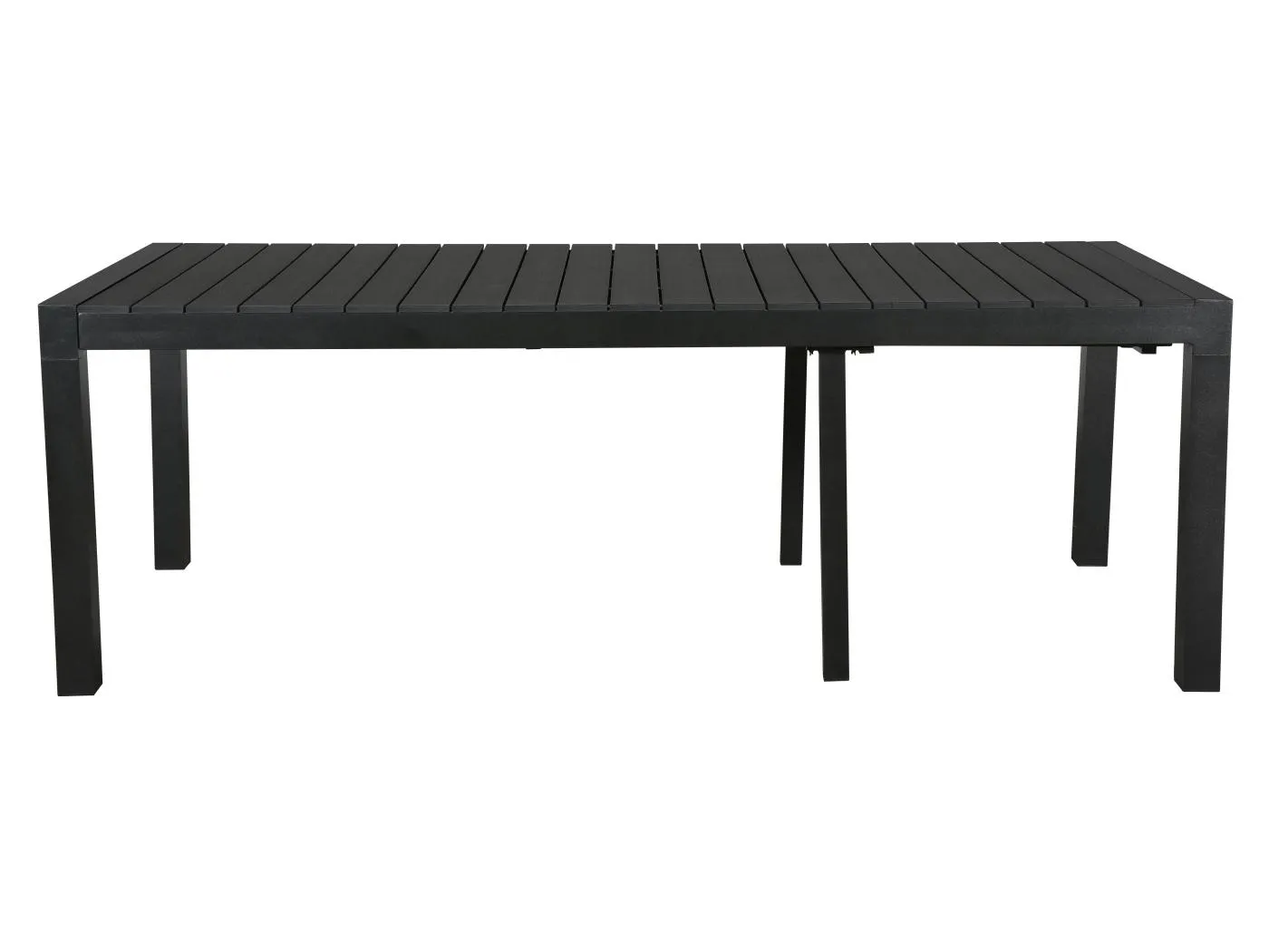 Grup Gartentisch, inkl. 2 Zusatzplatten 223-343 cm schwarz/schwarz.