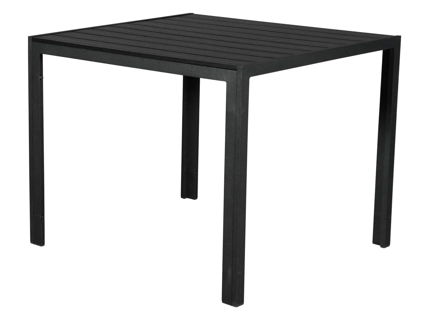 Noma Gartentisch 90 x 90 cm, schwarz und schwarz.