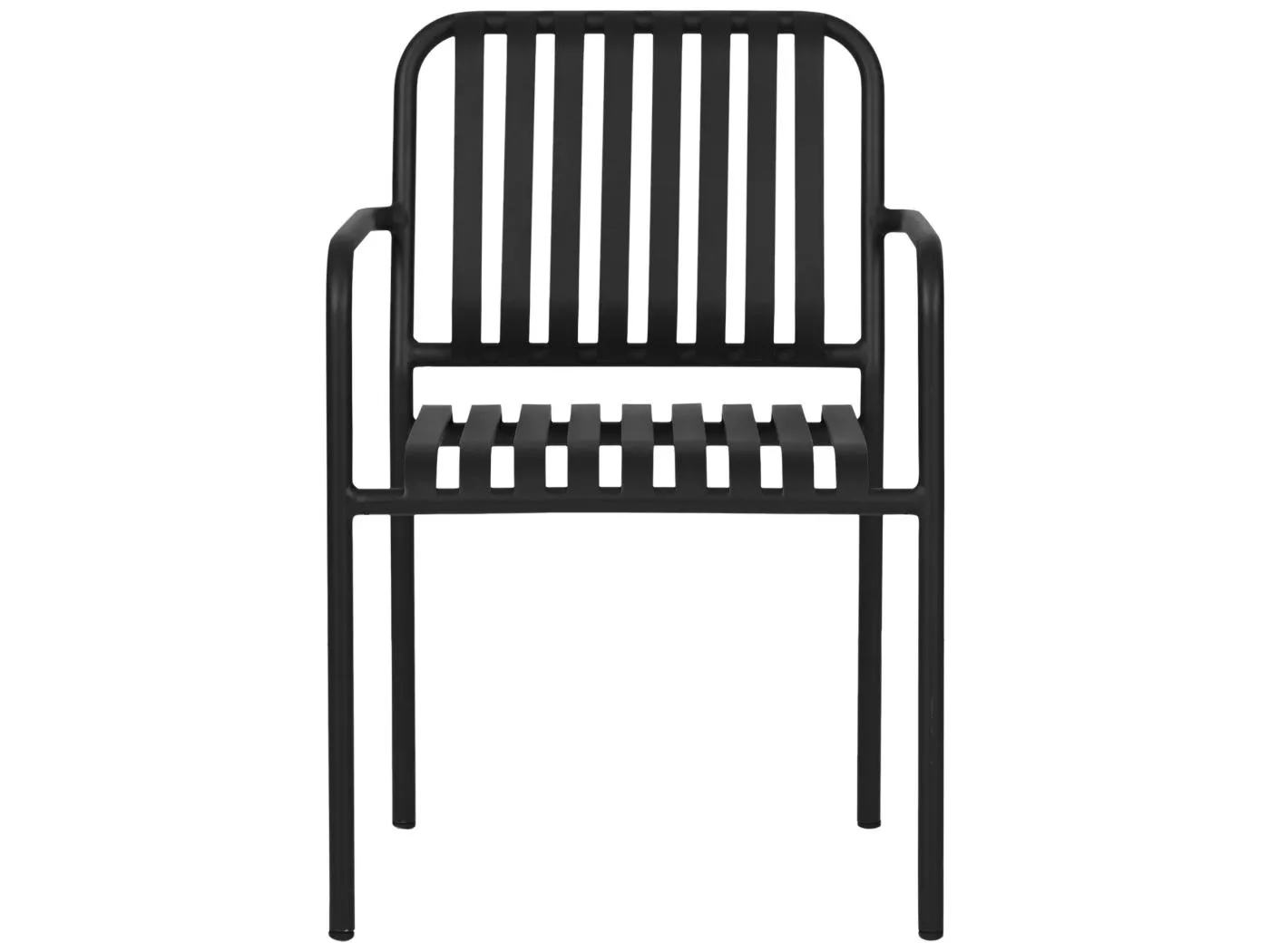 Stella Gartenstuhl stapelbar, schwarz.