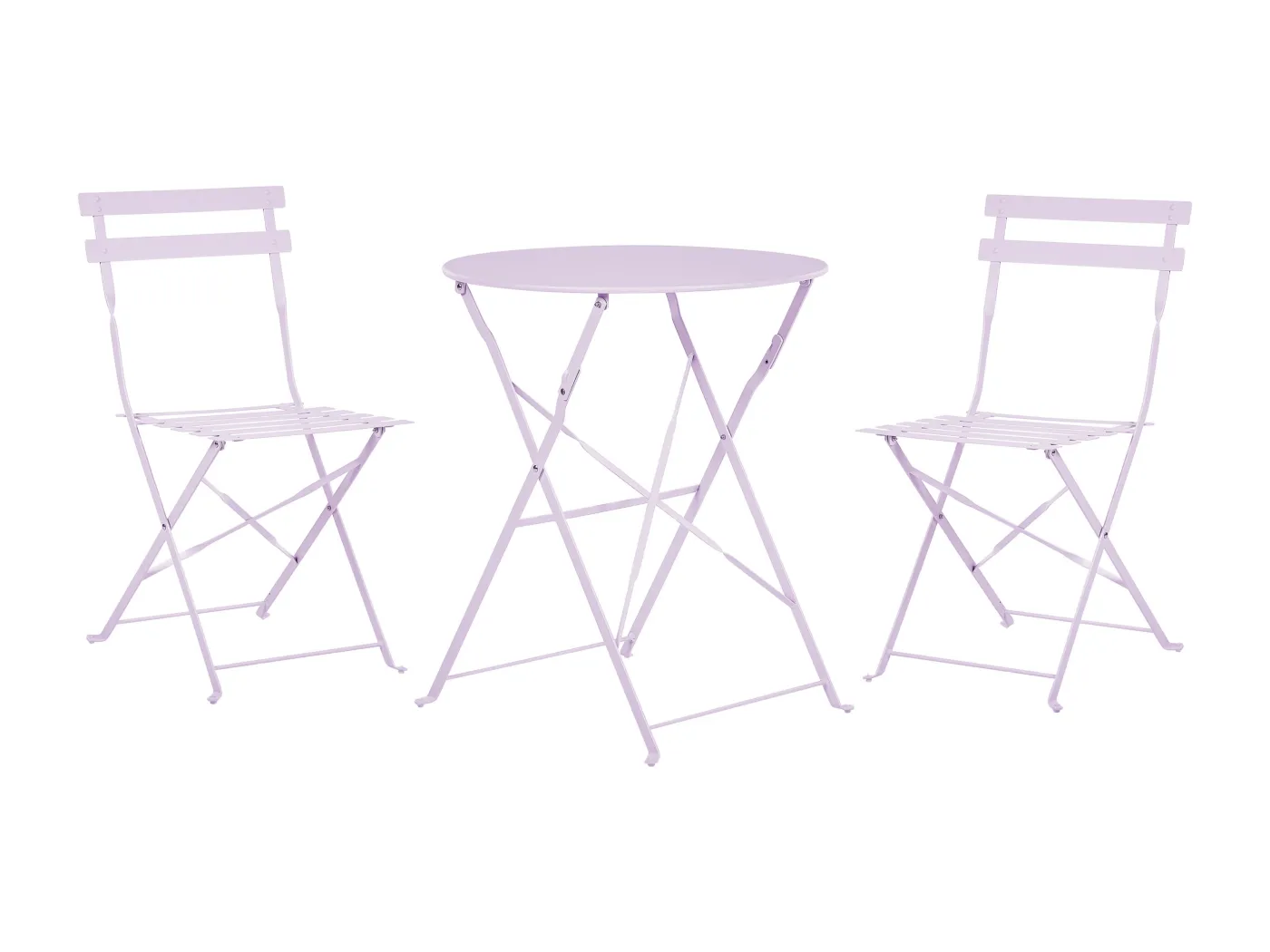 Bistro Set klappbar FIORI Metall Violett