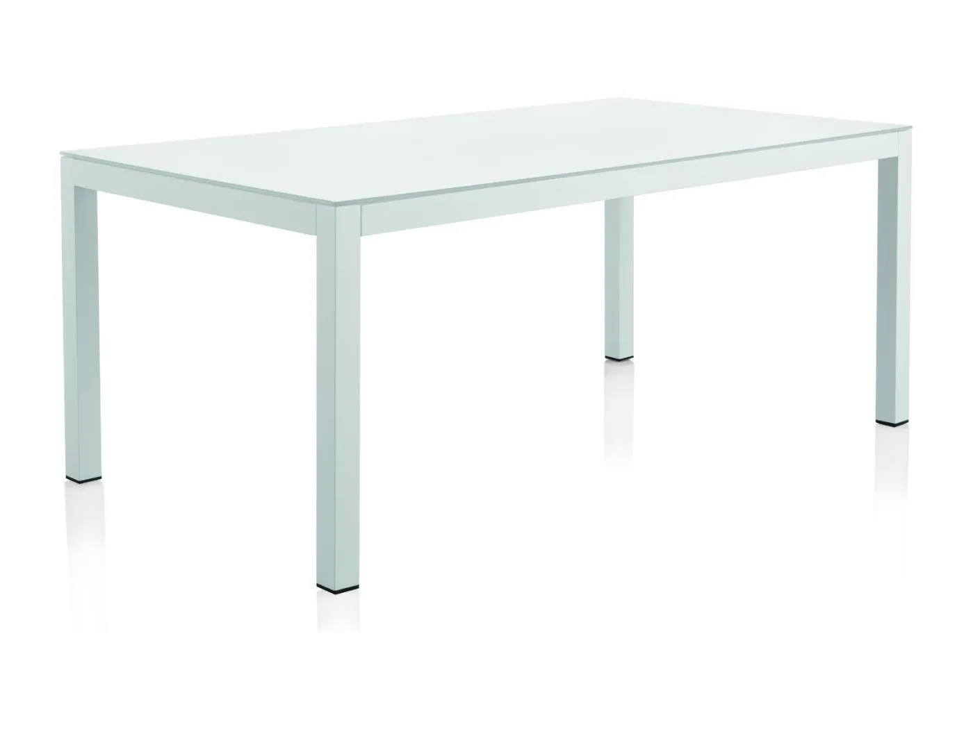 Weißer Aluminiumtisch 180x100