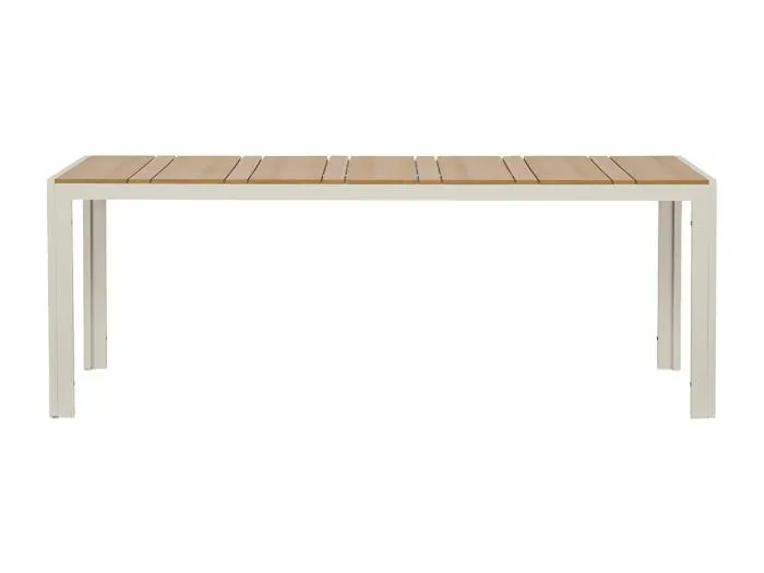 Noah Gartentisch Grau, Teak-Dekor.