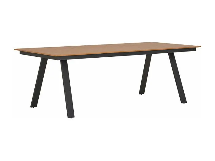 Toronto Gartentisch 100x220cm Natur, schwarz.