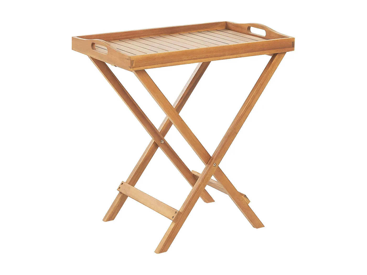 Trendy Teetisch hellbraunes Akazienholz abnehmbare Tischplatte braun Java