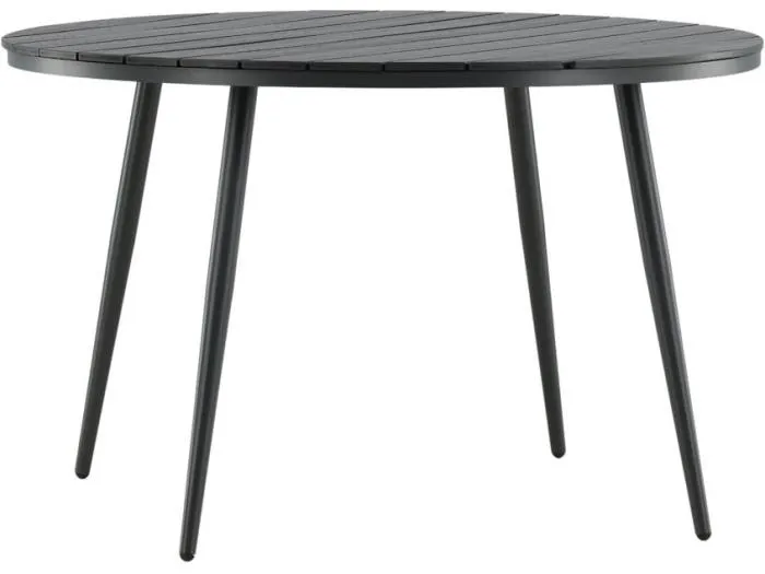 Break Esstisch Ø120cm schwarz.