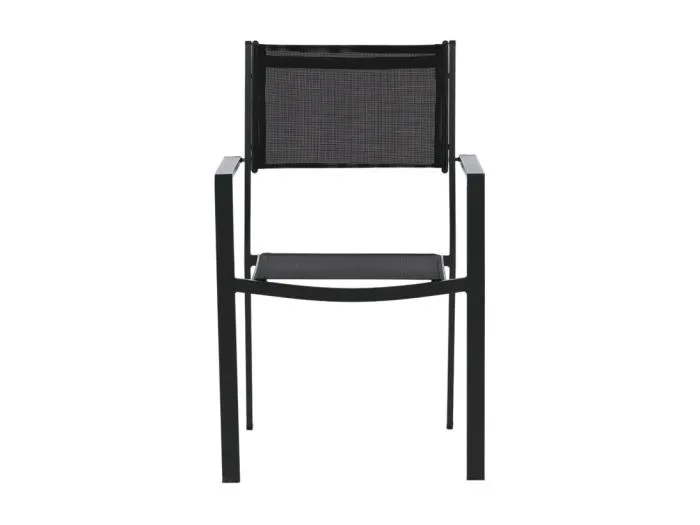 Copacabana Gartenstuhl stapelbar schwarz.