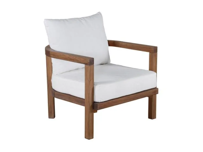 Erica Gartenstuhl weiß, natur.