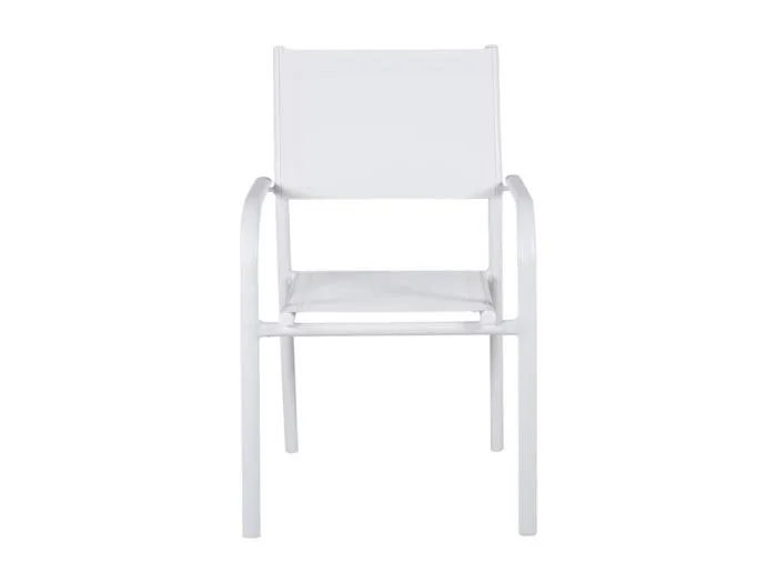 Santorini Gartenstuhl stapelbar weiß.