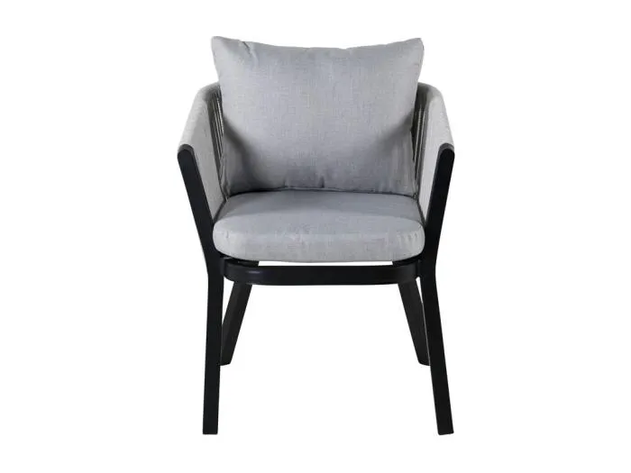 Virya Gartenstuhl inkl. Kissen schwarz.