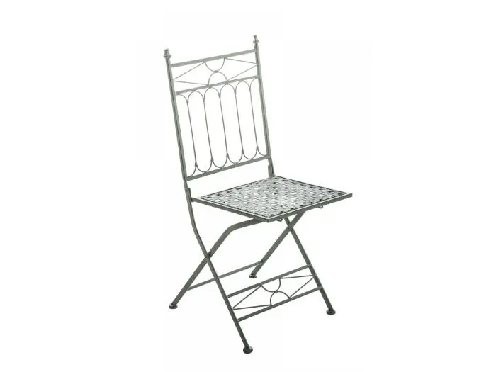 Gartenstuhl - Metall - antik-grün - Asina