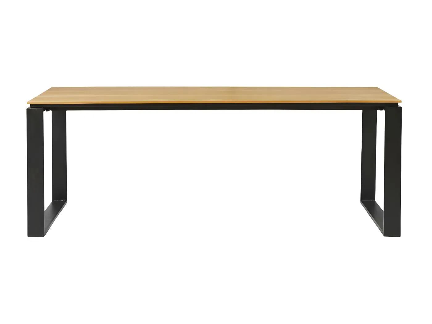 Martinus Gartentisch 100x210cm schwarz,Teak dekor.