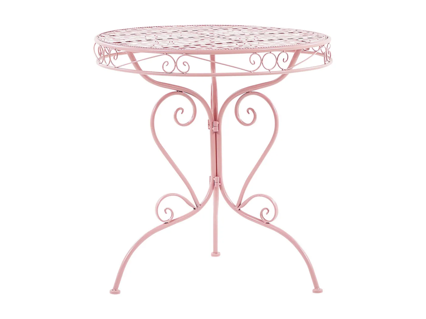 Outdoor Bistrotisch ALBINIA 70 cm 70 cm Metall Rosa