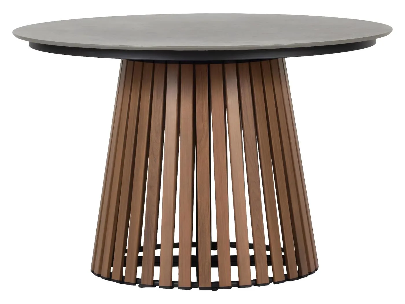 Max Gartentisch Ø115cm Teak, grau.