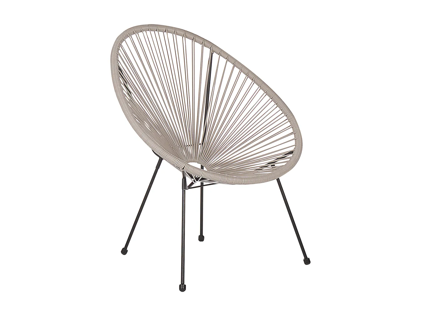 Lustiger Gartenstuhl Spaghetti Stil Rattan grau Acapulco II