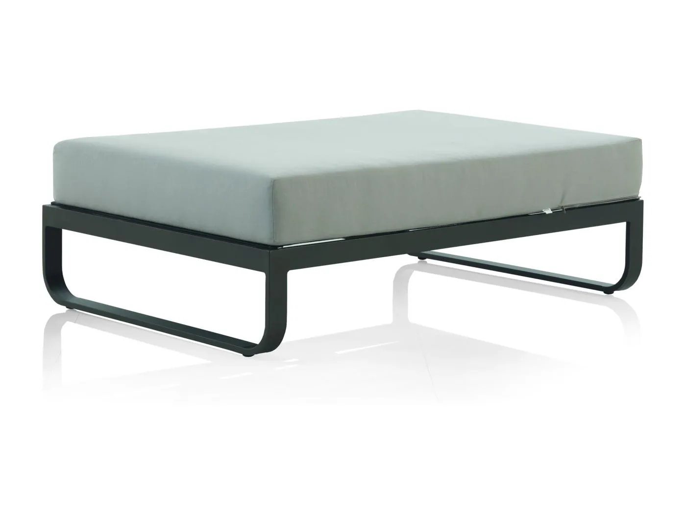 Chaise longue pouffe 120x80x40 cm mit grauKissen