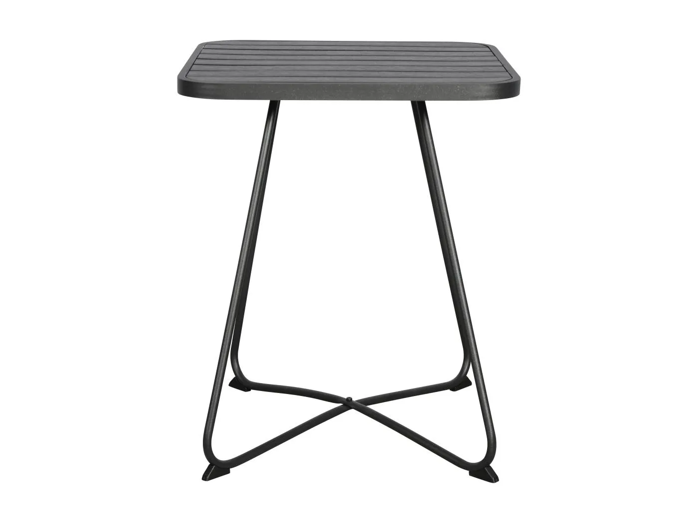 Annie Bistro und Balkonmöbel Cafetisch, Ø58 cm schwarz/schwarz.